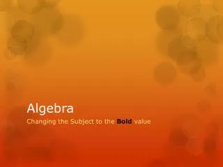 Algebra