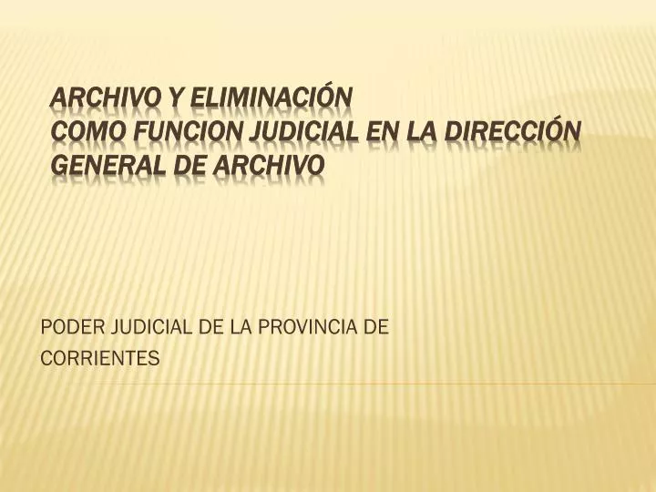 poder judicial de la provincia de corrientes