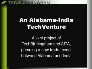 An Alabama-India TechVenture