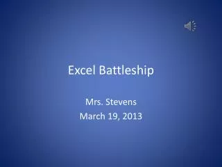 Excel Battleship