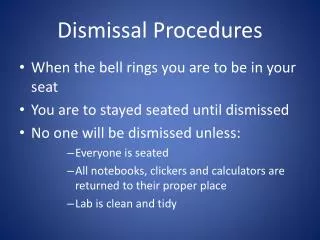 Dismissal Procedures