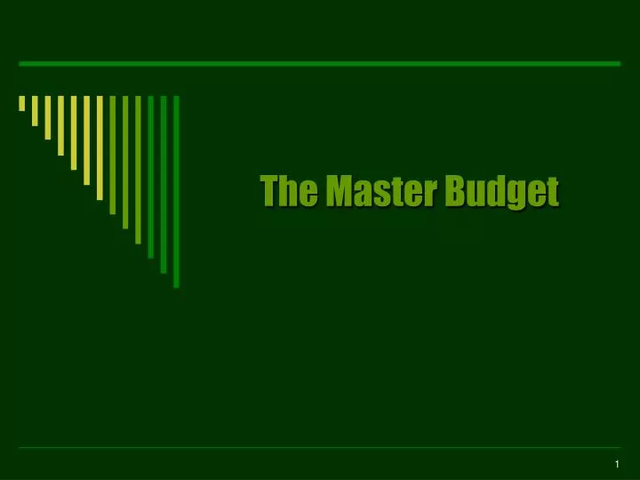 the master budget