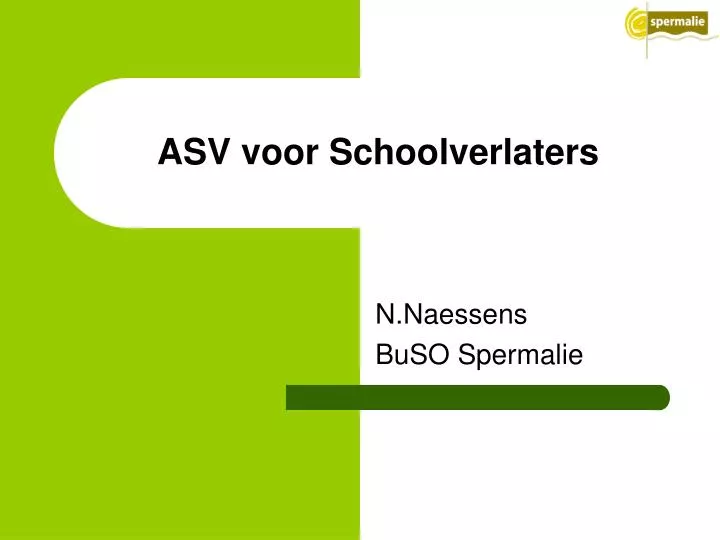 asv voor schoolverlaters