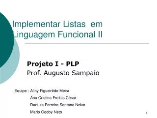 implementar listas em linguagem funcional ii