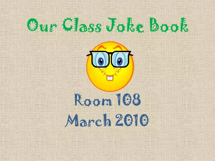 our class joke book