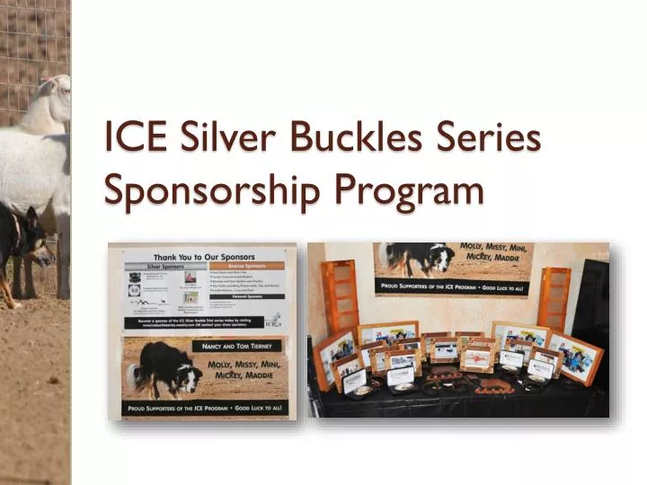 ice silver buckles series sponsorship program