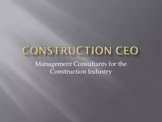 Construction CEO