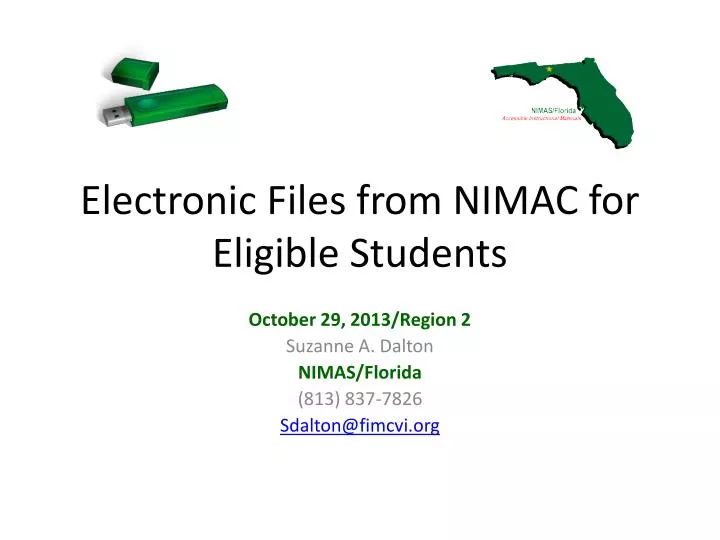 electronic files from nimac for eligible students