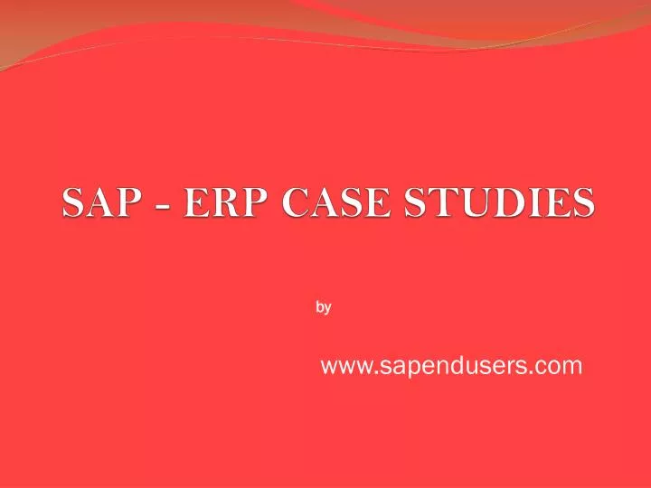 sap erp case studies