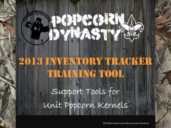 2013 inventory tracker training tool