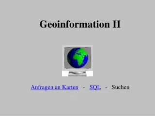 geoinformation ii