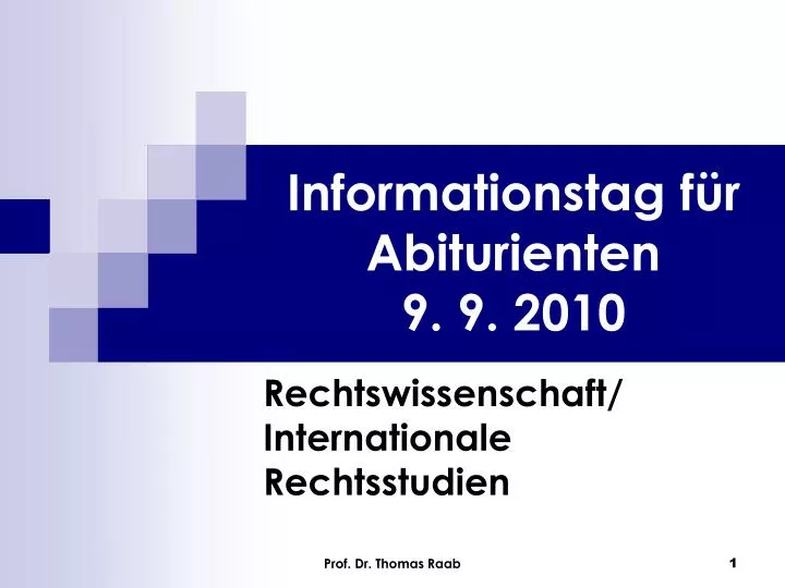 informationstag f r abiturienten 9 9 2010