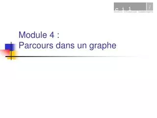 module 4 parcours dans un graphe