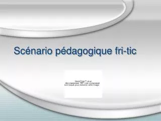 sc nario p dagogique fri tic