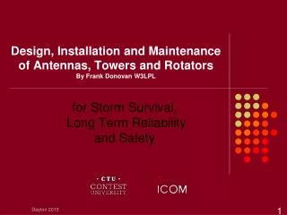 Design, Installation and Maintenance of Antennas, Towers and Rotators By Frank Donovan W3LPL