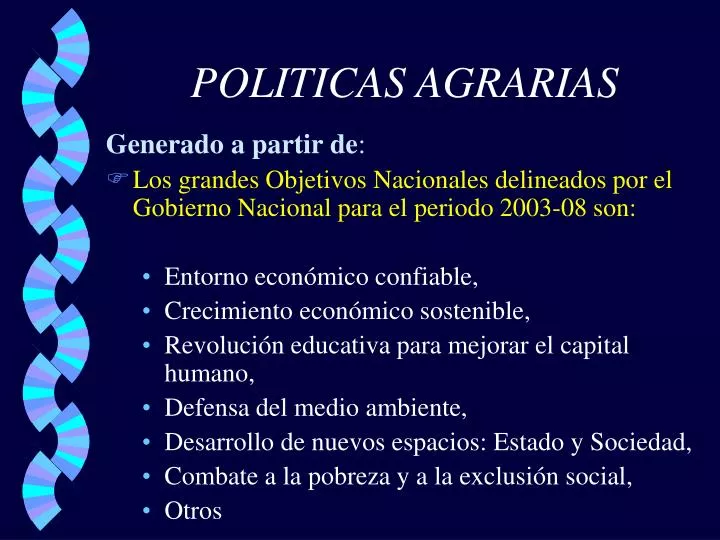 politicas agrarias