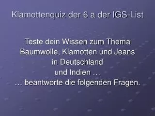klamottenquiz der 6 a der igs list
