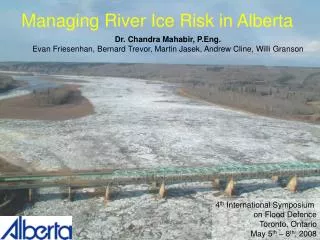 Managing River Ice Risk in Alberta