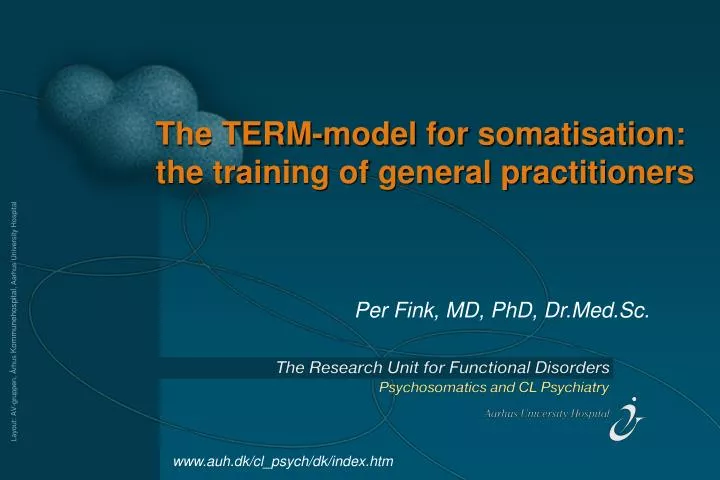 the term model for somatisation the training of general practitioners
