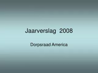 jaarverslag 2008