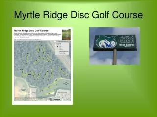 Myrtle Ridge Disc Golf Course