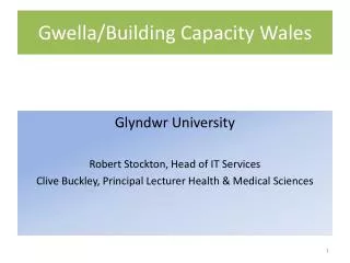 Gwella / Building Capacity Wales