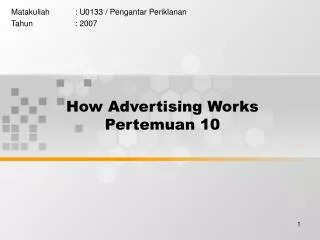 how advertising works pertemuan 10
