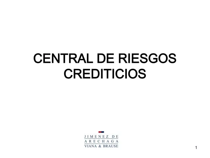 central de riesgos crediticios