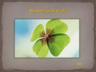 rejestracja na studia