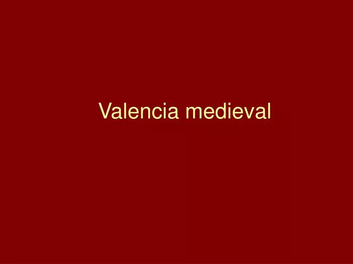 valencia medieval