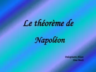 le th or me de