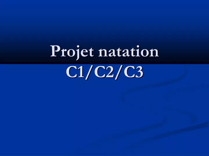 projet natation c1 c2 c3