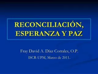 reconciliaci n esperanza y paz