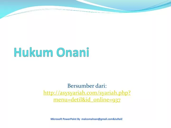 hukum onani