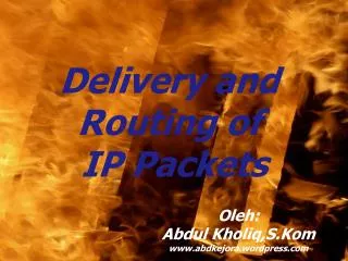 Delivery and Routing of IP Packets