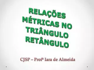 rela es m tricas no tri ngulo ret ngulo