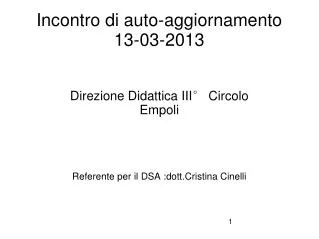 direzione didattica iii circolo empoli referente per il dsa dott cristina cinelli