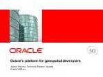 Oracle’s platform for geospatial developers - slide 1