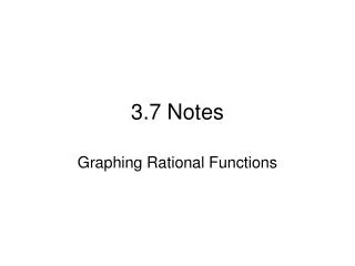 3.7 Notes