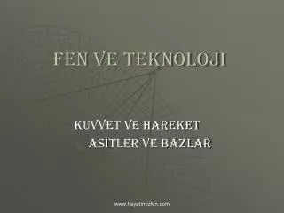 fen ve teknoloji