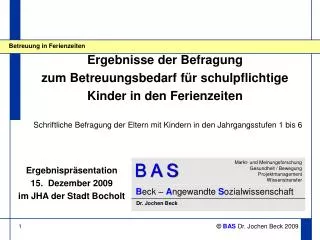 ergebnisse der befragung zum betreuungsbedarf f r schulpflichtige kinder in den ferienzeiten