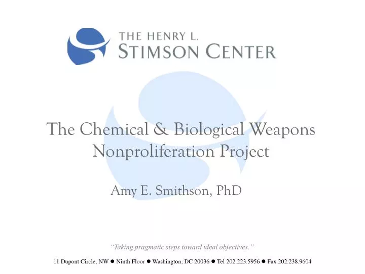 the chemical biological weapons nonproliferation project