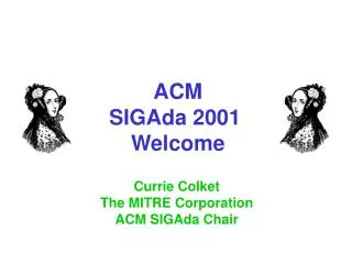 ACM SIGAda 2001 Welcome