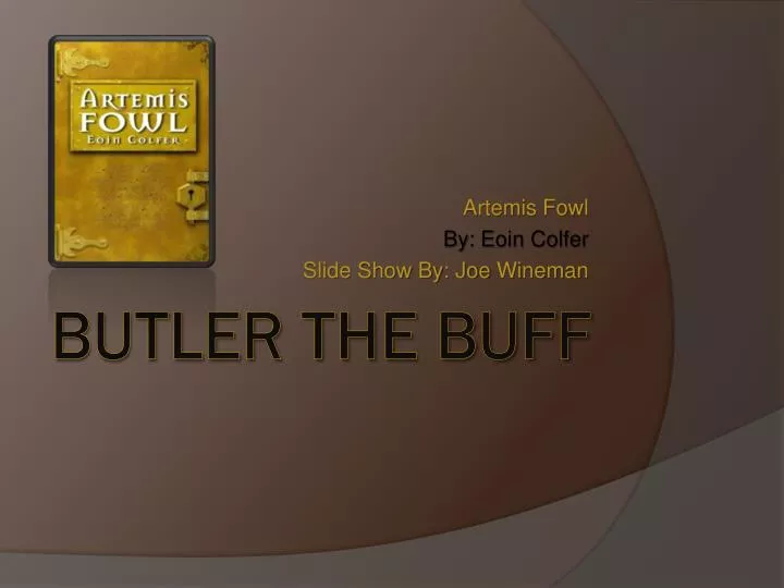 artemis fowl by eoin colfer slide show by joe wineman