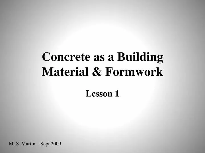 concrete as a building material formwork