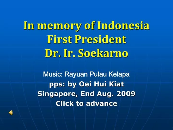 in memory of indonesia first president dr ir soekarno