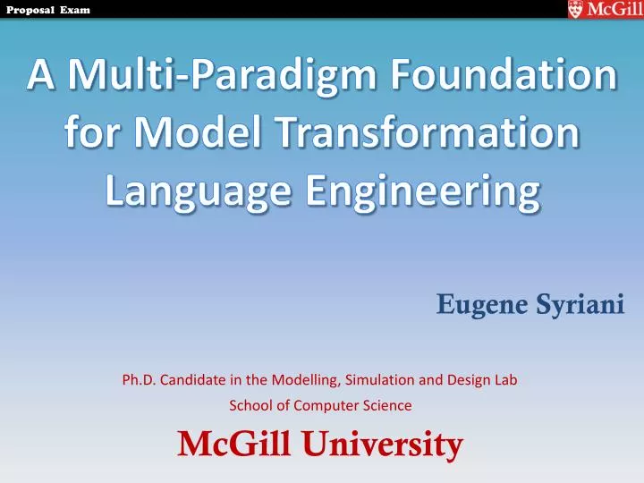 a multi paradigm foundation for model transformation language engineering