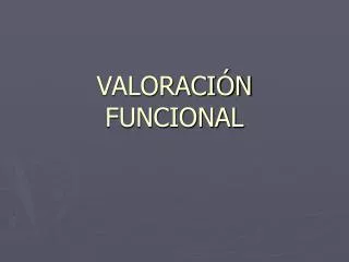 valoraci n funcional