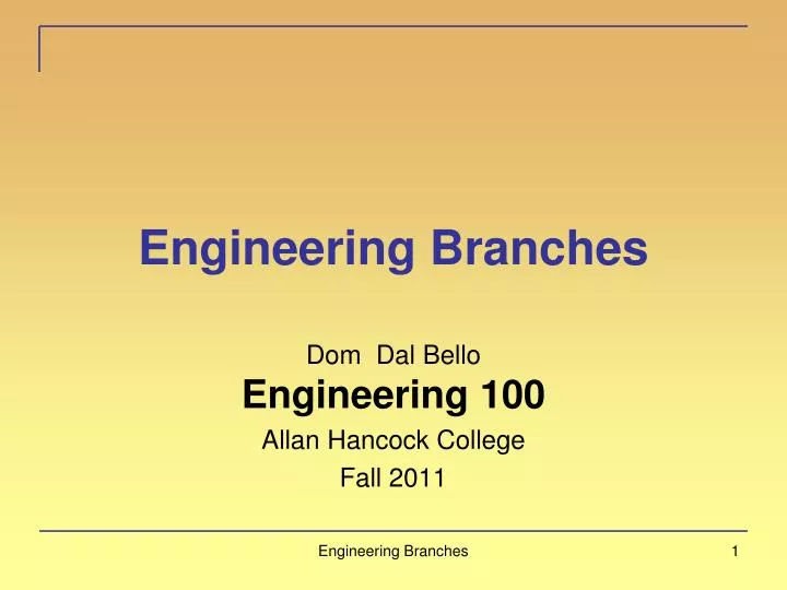 engineering branches