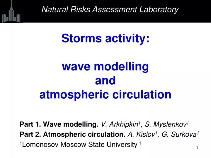 storms activity wave modelling and atmospheric circulation